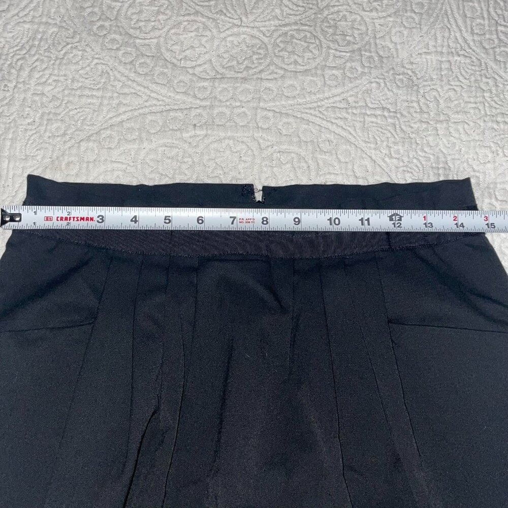 Gap Stretch Black Ruched Ribbon-Trimmed Waist Skirt with Pockets Size 4‎ - Picture 9 of 10